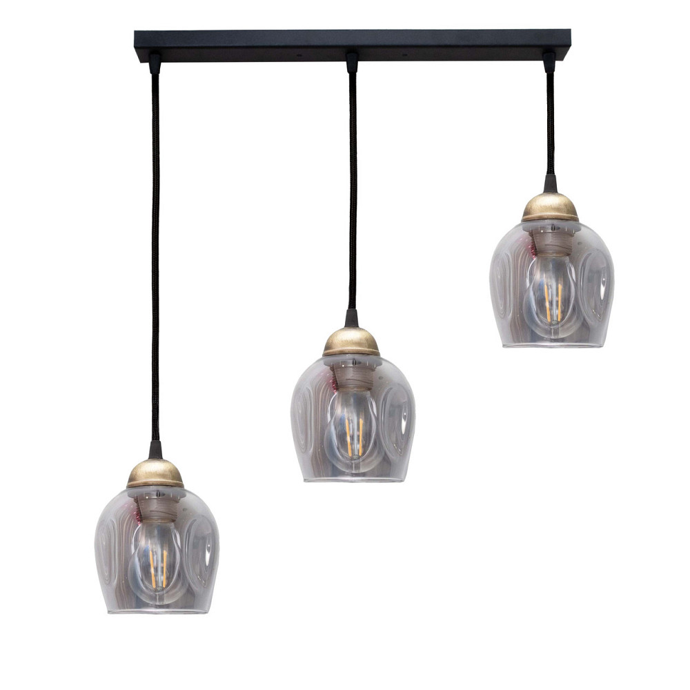 Светильник подвесной MSK Electric Enigma на планке под три лампы Е27 PL 2024-3 BK Одесса - изображение 3