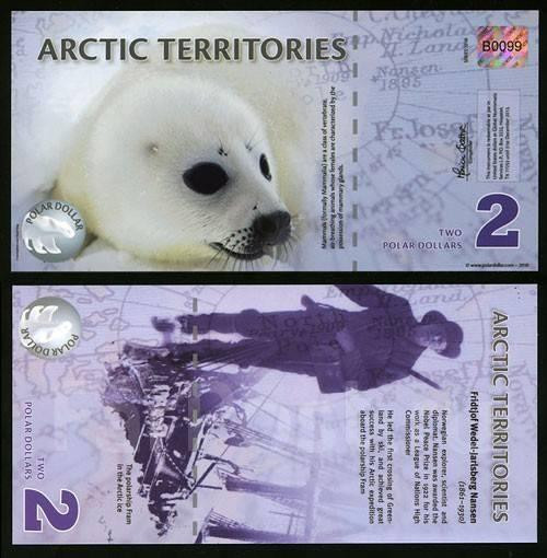 Арктика / Arctic territories 2 dollars 2010 UNC Полтава - фото 1