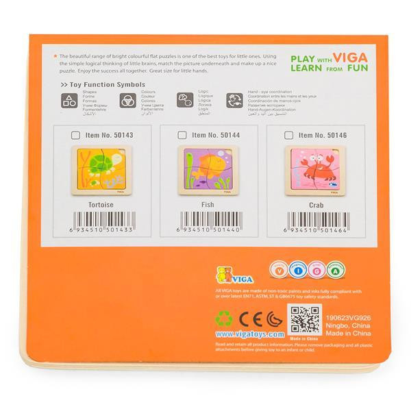 Дерев'яний мініпазл Viga Toys Крабик, 4 ел. (50146) Харків - фото 6