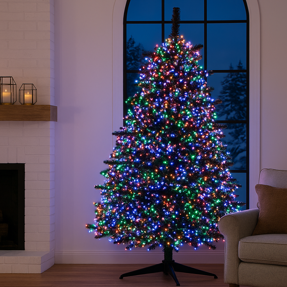 Garlando Новорічна гірлянда кімнатна роса Хвойна лапа 50 м 1500 LED білий провід Мультиколор D1 Коломия - фото 2