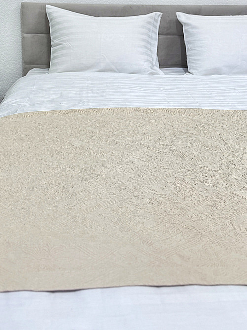 Ecotton Покривало Ecotton Pique 180х230 см натуральне молочний Natural в крафтовій подарунковій Коломия - фото 2