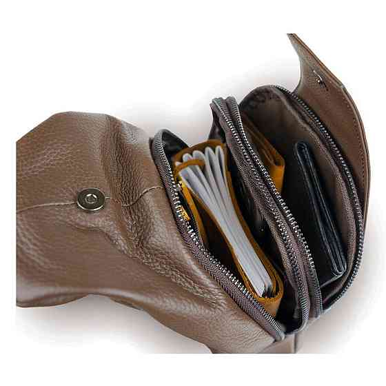 Сумка мужская кожаная через плечо Vintage 14390 Коричневая Киев