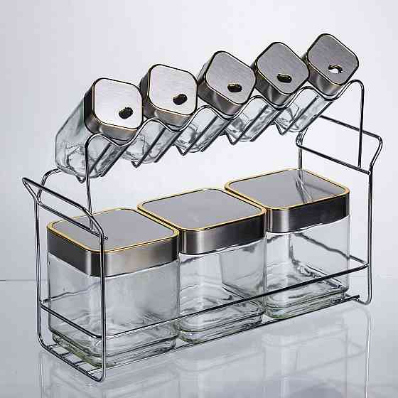 Набір контейнерів для зберігання 8 шт. на підставці Київ