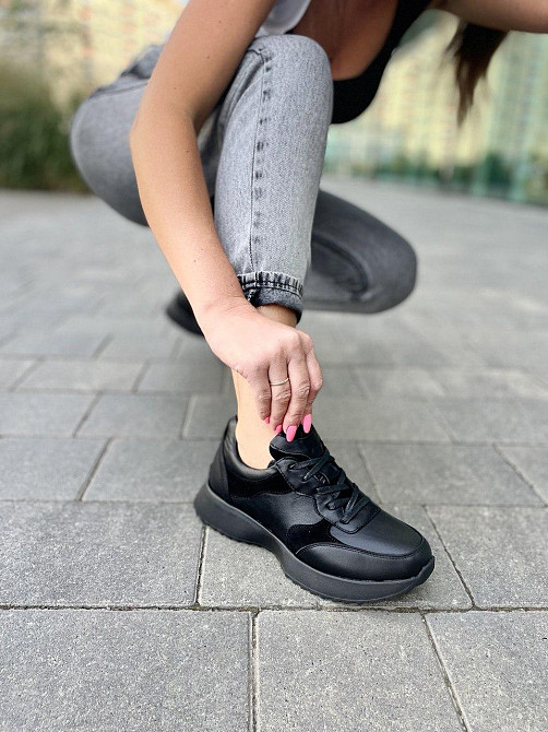 Romax Кросівки жіночі ROMAX чорні шкіра+замша натуральна 37р.(5275) Коломия - фото 2