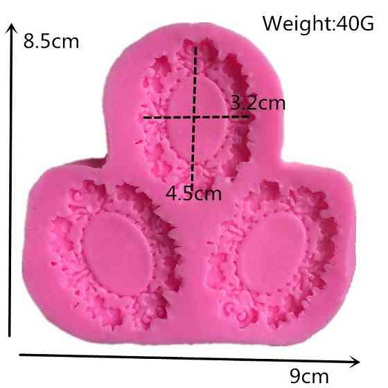 Молд силиконовый Рамки 85 на 90 мм розовый Киев