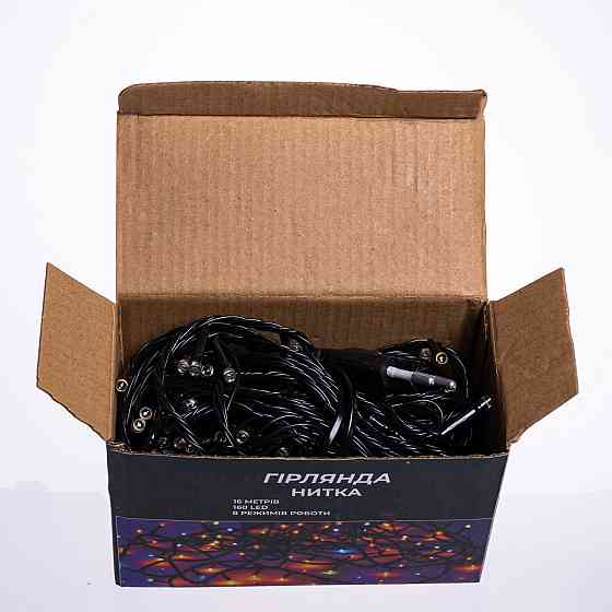 Гірлянда новорічна 14 м, 160 LED, жовтий світло Київ