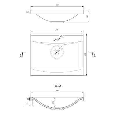 Раковина GRANADO Laredo white gel (gbs1005g) Вінниця