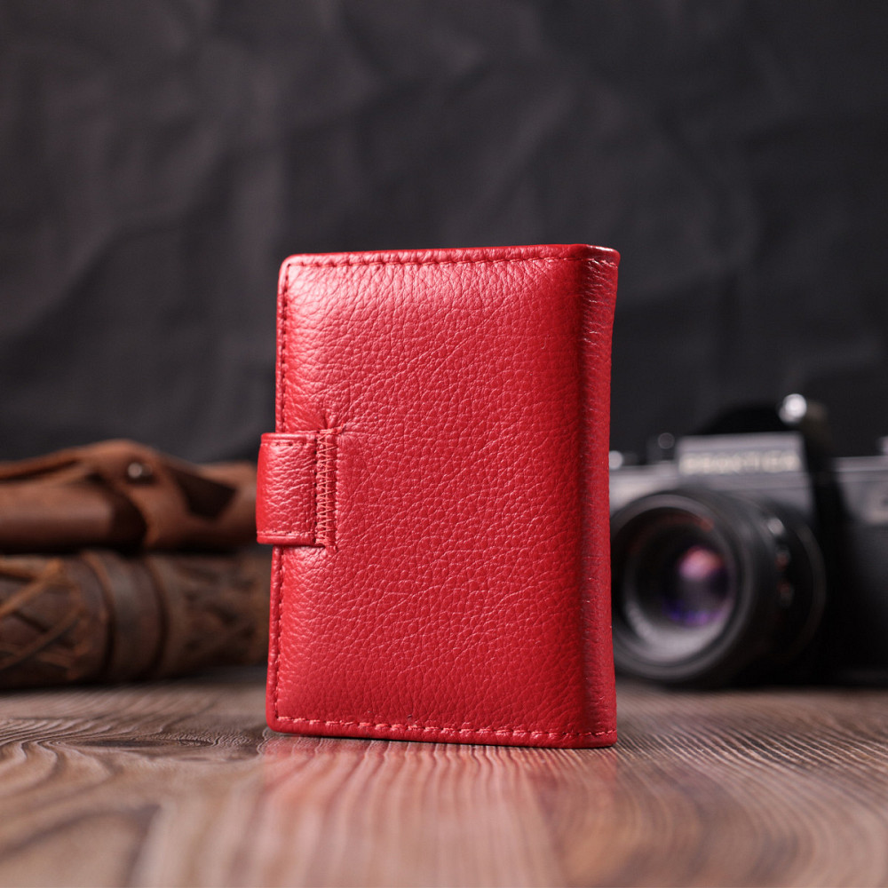 Вместительная визитница из натуральной кожи ST Leather 22470 Красный Киев - изображение 11