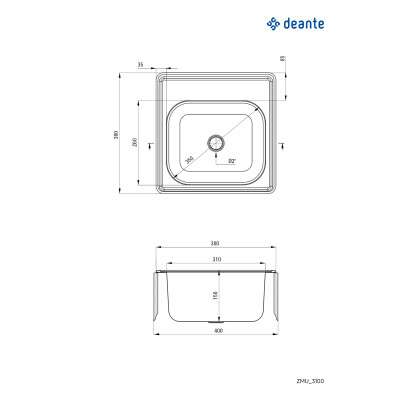 Мойка кухонная Deante Techno нерж.сталь (ZMU_3100) Вінниця - фото 4