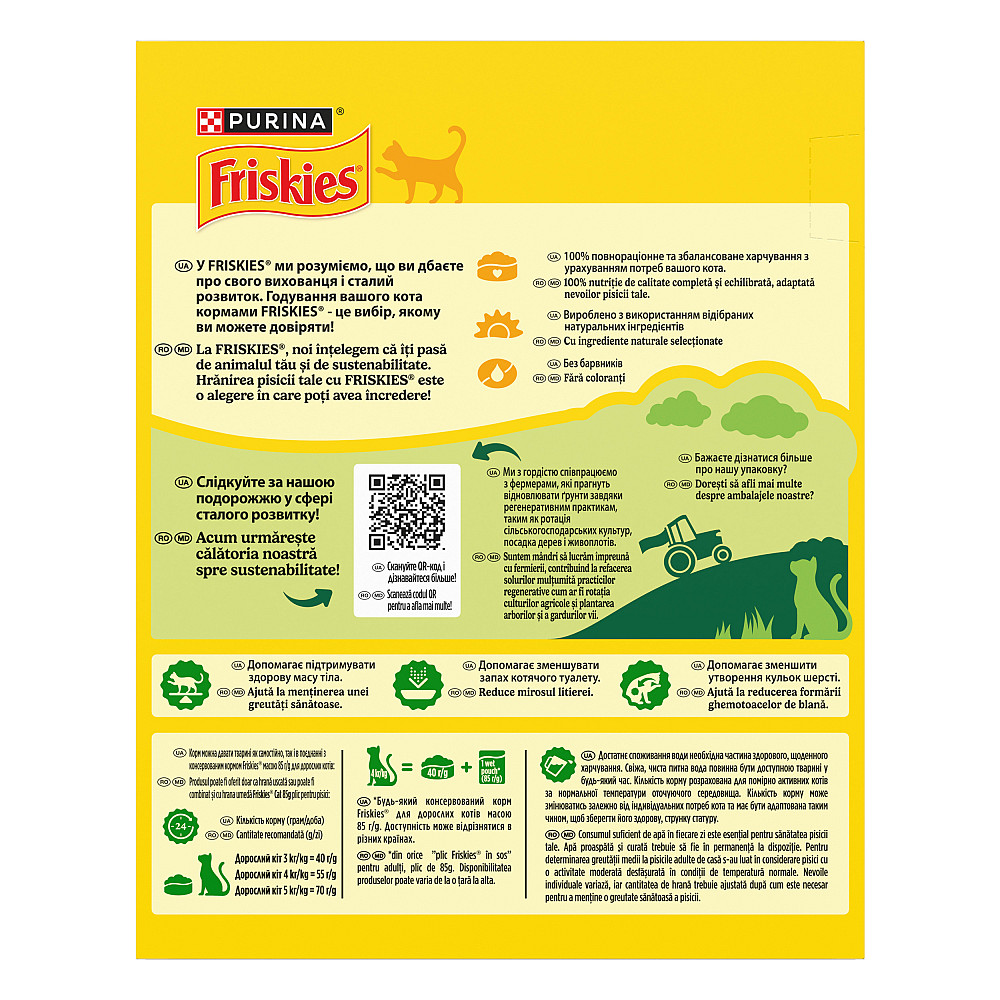 Сухой корм FRISKIES Indoor для взрослых кошек, постоянно находящихся в помещении, с курицей и индейкой, с овощами, 270 г Киев - изображение 4