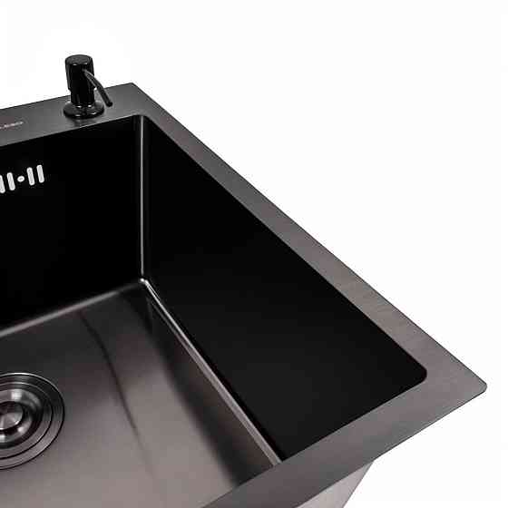 VALESO Кухонна мийка 50*50 PVD чорна Valeso Handmade ECN (2,0/0,5) Київ