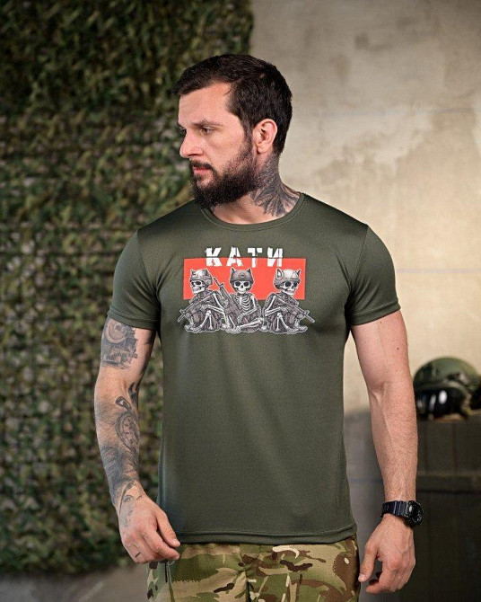 Тактична потовідвідна футболка КАТІ олива ПП4669 Одеса - фото 5