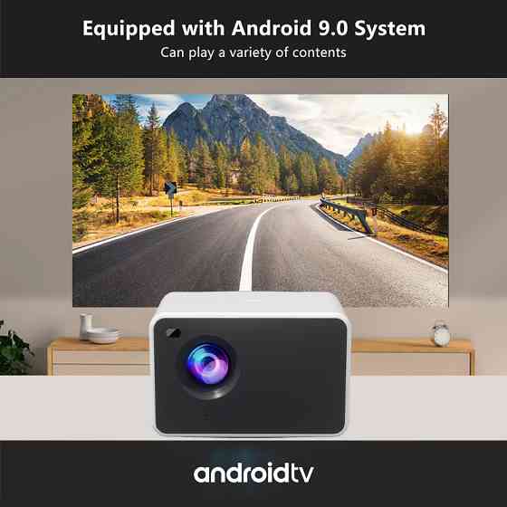 Мініпроєктор WOOPKER WP-P2 Full HD 1920×1080, 4K, HDMI, USB, Wi‑Fi 2,4/5 ГГц, Bluetooth 5.0, CN-версія Київ