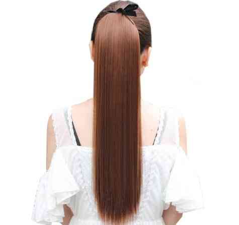 Штучний каштановий хвіст - довжина хвоста 55см, синтетичний волосся Київ