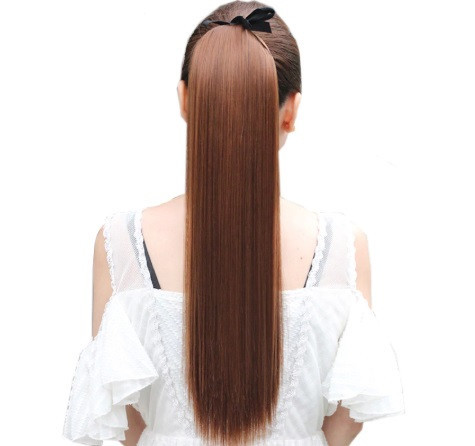 Искусственный каштановый хвост - длина хвоста 55см, синтетический волос Киев - изображение 1
