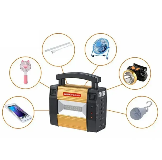 Кемпинговый аккумуляторный фонарь LM-367 (COB + 3xLamp) + солнечная панель + Power Bank (1 режим) Винница