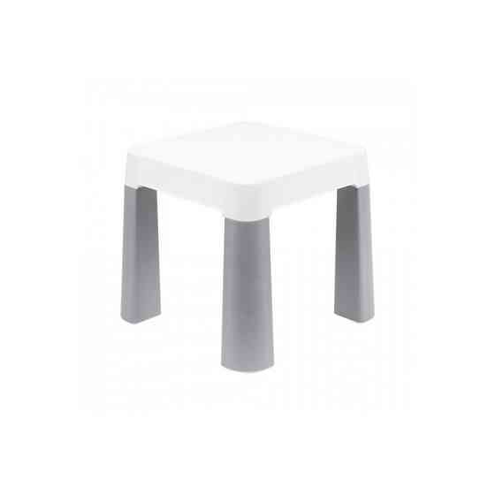 Дитячий табурет 0860TXK сіро-білий, до 75 кг 32 х 32 х 28 см Вінниця