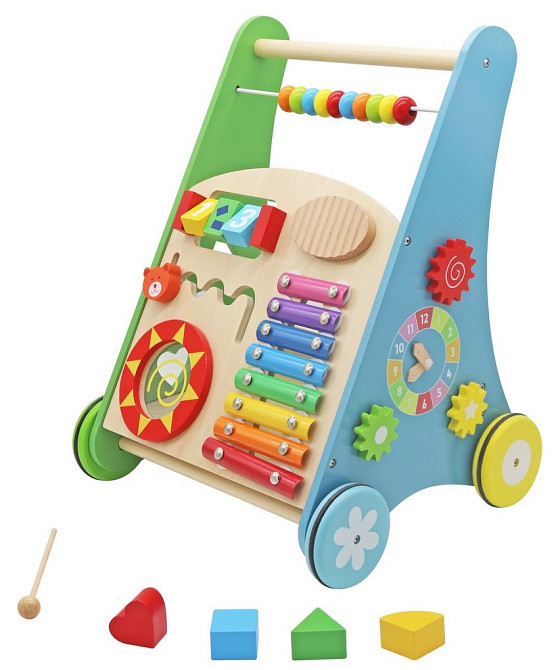 Детская деревянная учебная коляска ходунки AVKO J001 (40008001) для детей Киев - изображение 1