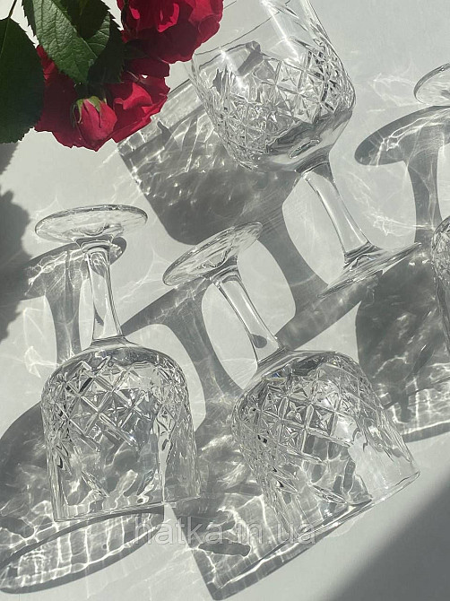 Набір келихів для вина коктейлю 6 шт "Амароне" 390 мл товсте скло прозоре Київ - фото 4