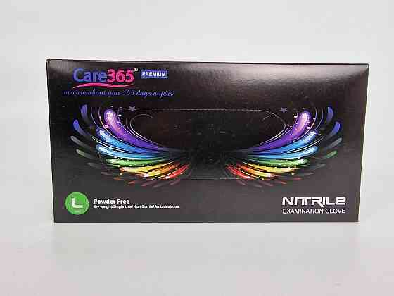 Рукавички Нітрил Чорні (100 шт.) розмір L "CARE 365" (1 пачка) Харків