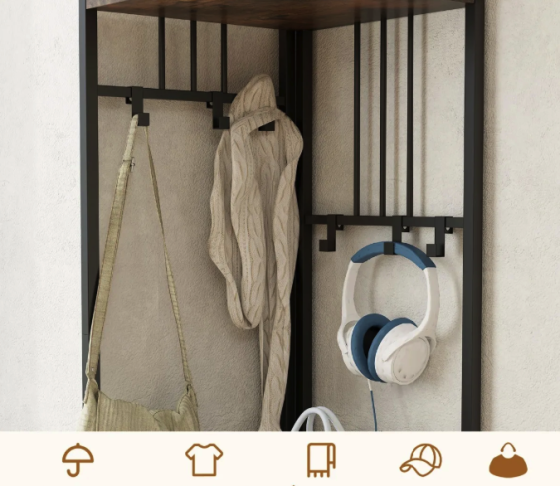 Вішалка для одягу Costway Richi кутова в стилі Loft Київ