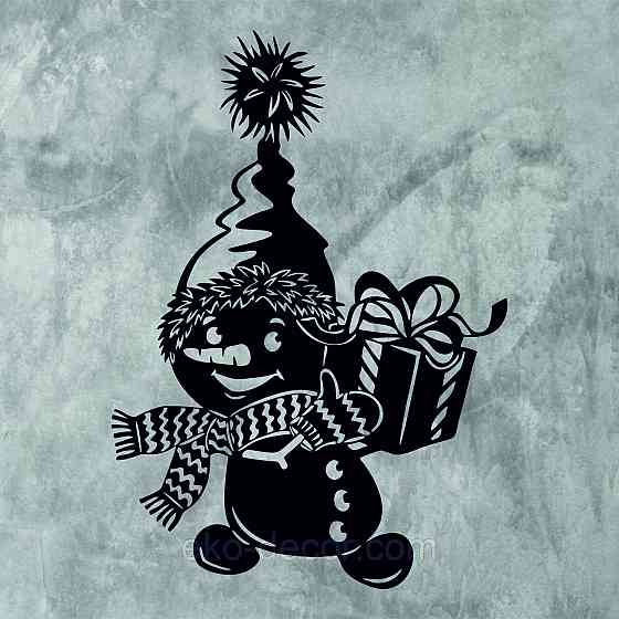 Декоративное настенное Панно «Снеговик», Декор на стену Киев