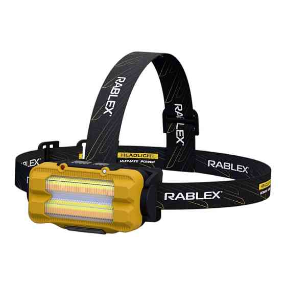 Налобний ліхтар Rablex RB981, жовтий + білий + червоний, 3хT6+4хCOB, Sensor, акум, Type-C Дніпро