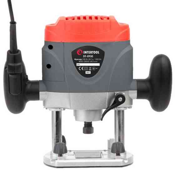 Фрезер, 1,2 кВт, 8000-28000 об/хв, цанга 6-8 мм, макс. глибина 52 мм INTERTOOL DT-0950 Киев