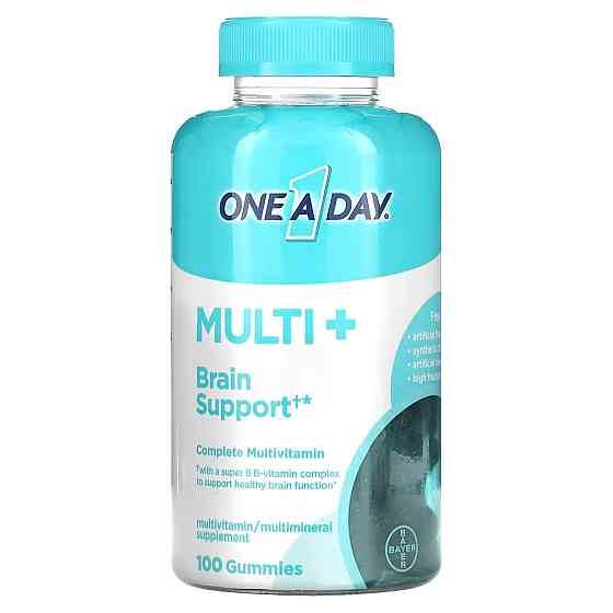 Вітаміни One-A-Day Multi + Brain Support, 100 Gummies Луцьк