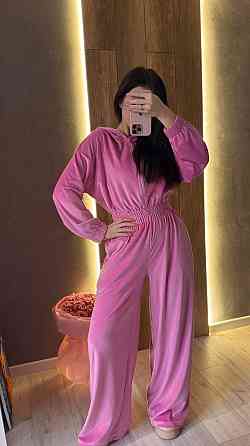 Жіночий стильний повсякденний комбінезон велюр плюш Барбі, 44/46 Одеса