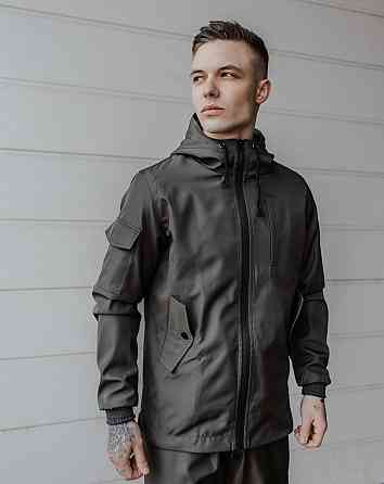 Чоловічий тактичний костюм Softshell Intruder хакі, куртка видовжена з капюшоном і штани на манжетах софтшел XXXL Одеса