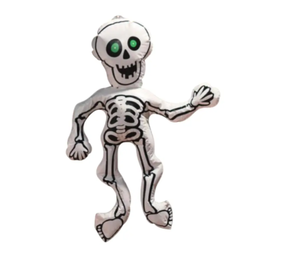 Кулька Хелловін Скелет 73 на 55 см біло-чорний Київ