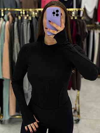 Жіночий базове тепле боді з турецького мікрофлісу Чорний, 44 Одеса