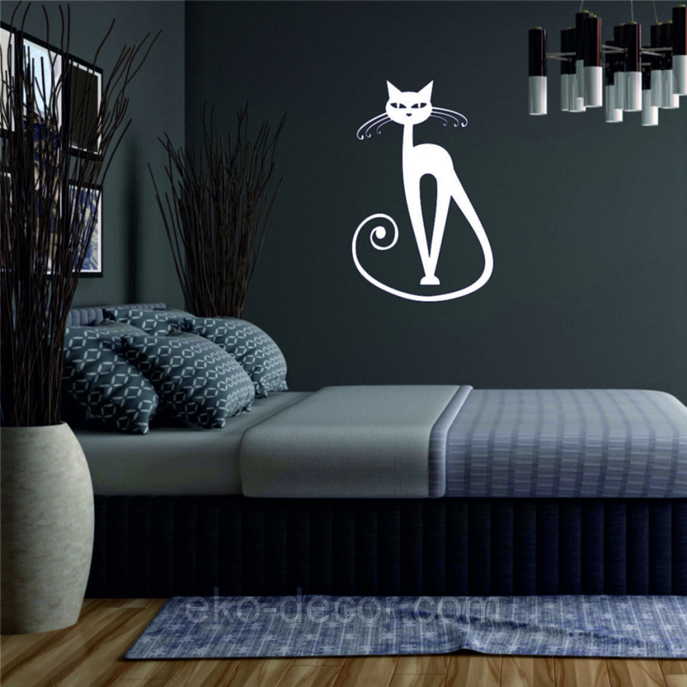 Декоративное настенное Панно «Кот» Декор на стену 70*44 см, Белый Киев - изображение 4