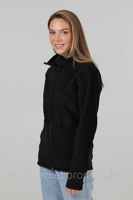 Кофта флісова на блискавці Ray Basic жіноча чорна (U0501W-Black) L Київ - фото 4