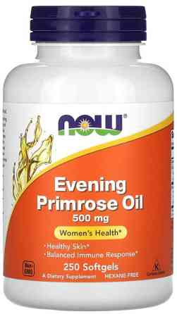 Олія вечірньої примули Now Foods Evening Primrose Oil 500 мг 250 капсул Київ