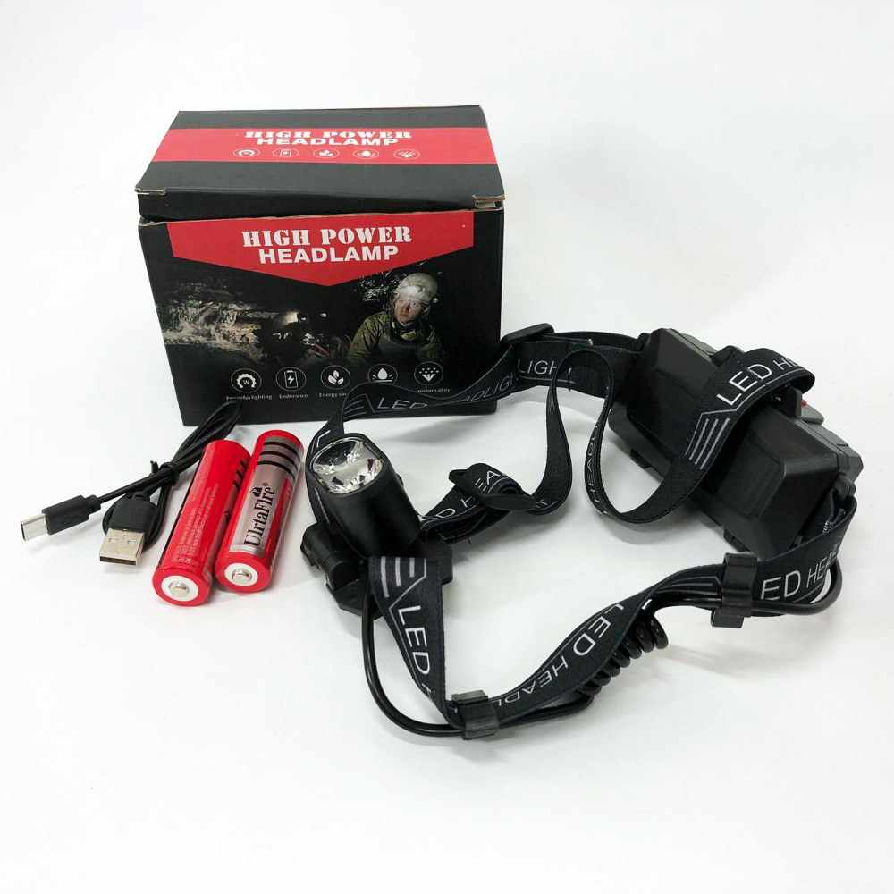 Ліхтарик налобний світлодіодний надпотужний Police 2128-2T6, Налобний світлодіодний ліхтар GU-43 Львів - фото 12