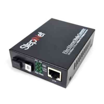 Медіаконвертер 10/100Base-TX to 100Base-FX, SM, 1310nm, SC/PC, 20км Step4Net (MC-R-0,1-1SM-1310nm-20-LFP) Вінниця