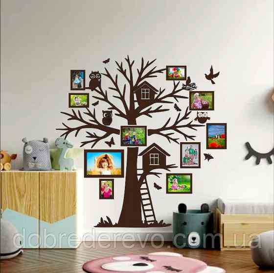 🌈Родовое дерево🌳 Baby House Семейное дерево сердце на 9 фото рамок Домик на дереве Вижница
