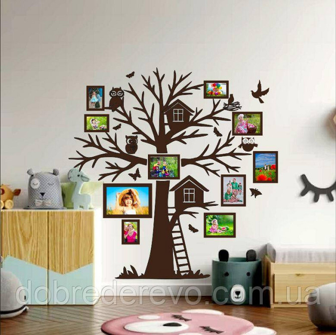 🌈Родовое дерево🌳 Baby House Семейное дерево сердце на 9 фото рамок Домик на дереве Вижница - изображение 5