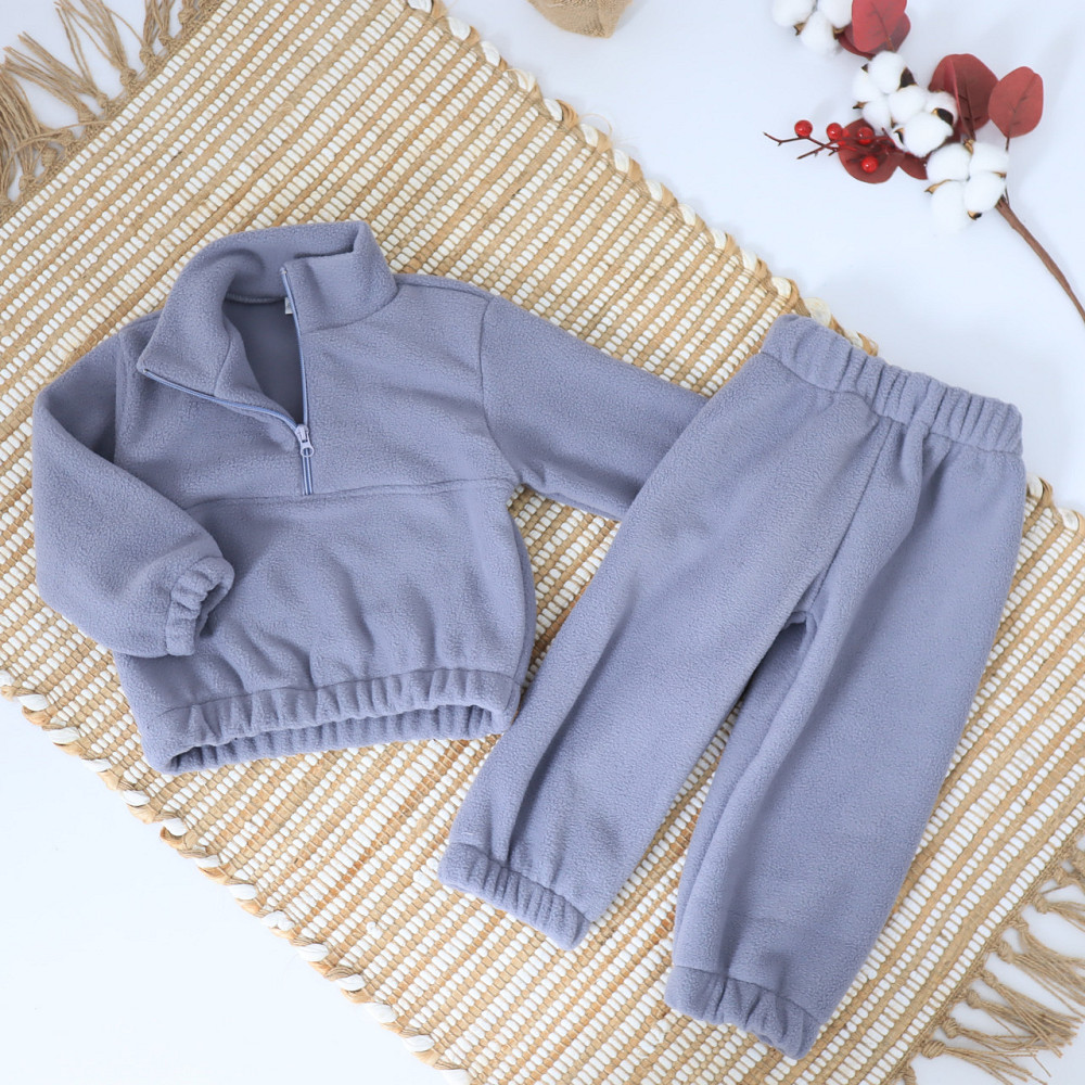 Дитячий тепловий костюм термо (толстовка + штани) Світло-сірий 104-110 Кам'янець-Подільський - фото 1