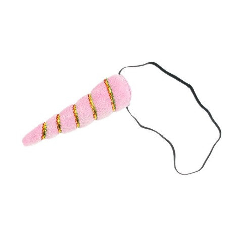 Дитяча пов'язка "Єдиноріг", рожева - висота рогу 14см, окружність універсальна (на резинці) Київ - фото 1