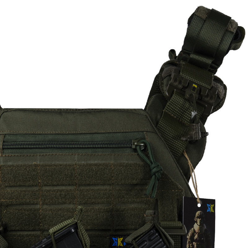 Плитоноска тактична Warmor Gen.3 Pro Max зі швидким скиданням з підсумками (Оливковий) Вінниця - фото 4