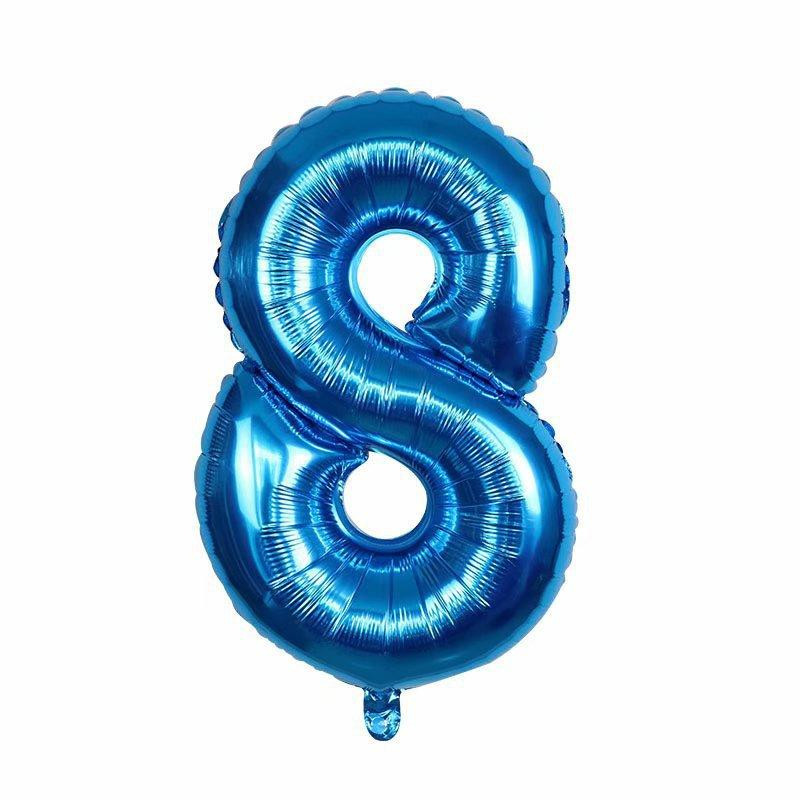 Кулька цифра 8 фольгована 32 дюйма блакитний Київ - фото 1