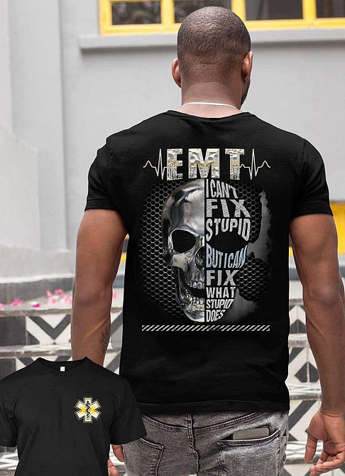 Футболка мужская с принтом  44 Черная 2634326146 Днепр - изображение 1