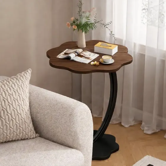 Прикроватный кофейный столик Flower 40х30х60 см Темное-Дерево Коломия