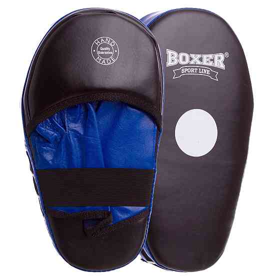 Лапа Пряма подовжена для боксу та єдиноборств BOXER 2006-01 розмір 38х18х4,5 см чорний-синій Київ