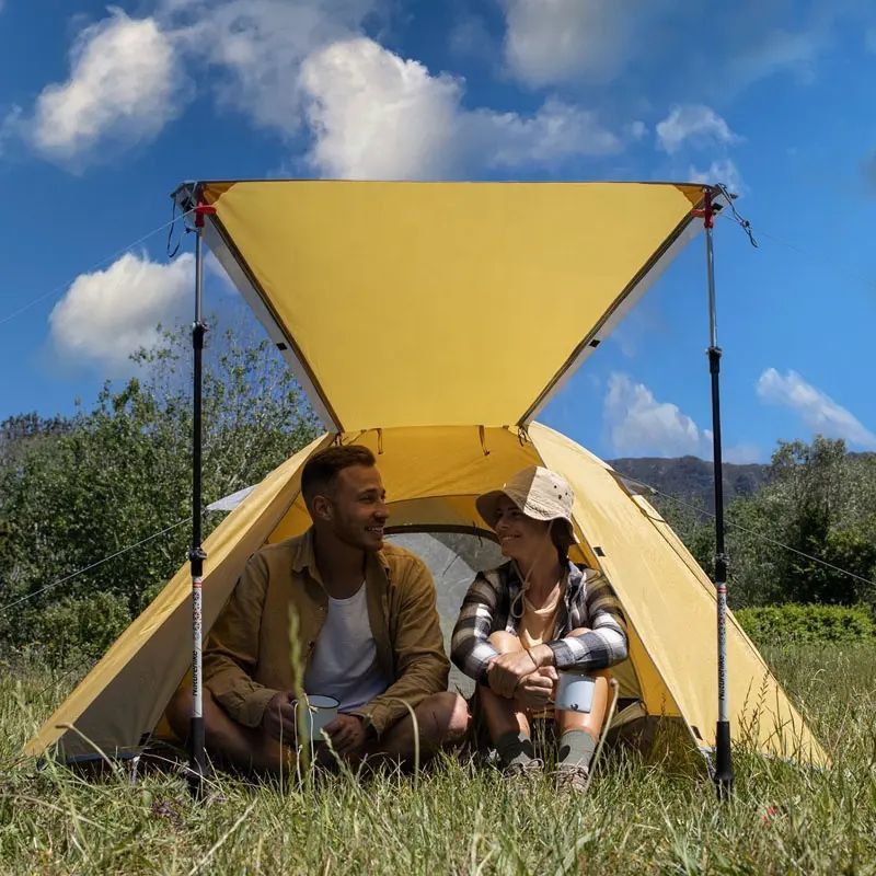 Палатка двухместная Naturehike P-Series NH18Z022-P 210T/65D, жёлтая Киев - изображение 6