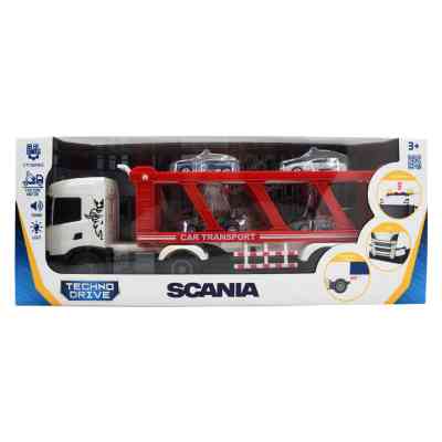 Спецтехника TechnoDrive серии Large Truck – Автоперевозчик Scania (4 машины, свет, звук) (6414KS) Винница