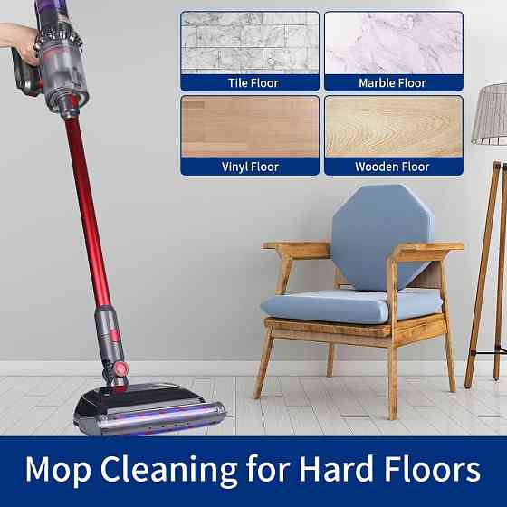 Миюча щітка для пилососу Dyson V7 V8 V10 V11 V15 Насадка для миття підлоги для Дайсон з LED-підсвітк Київ